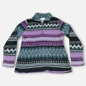 Wrangler Purple and Gray Patterned Sweater